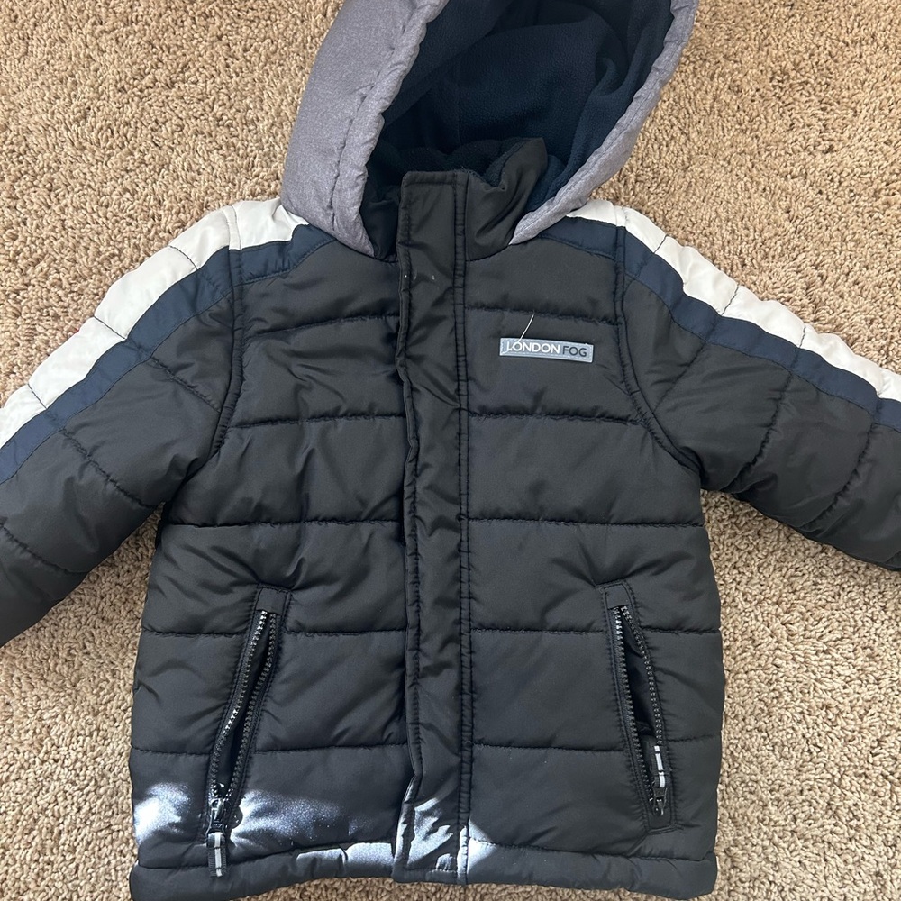 London Fog Black and Navy Puffer Jacket